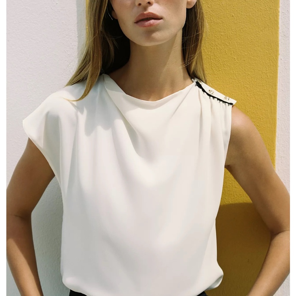 Zara Shoulder Button Blouse